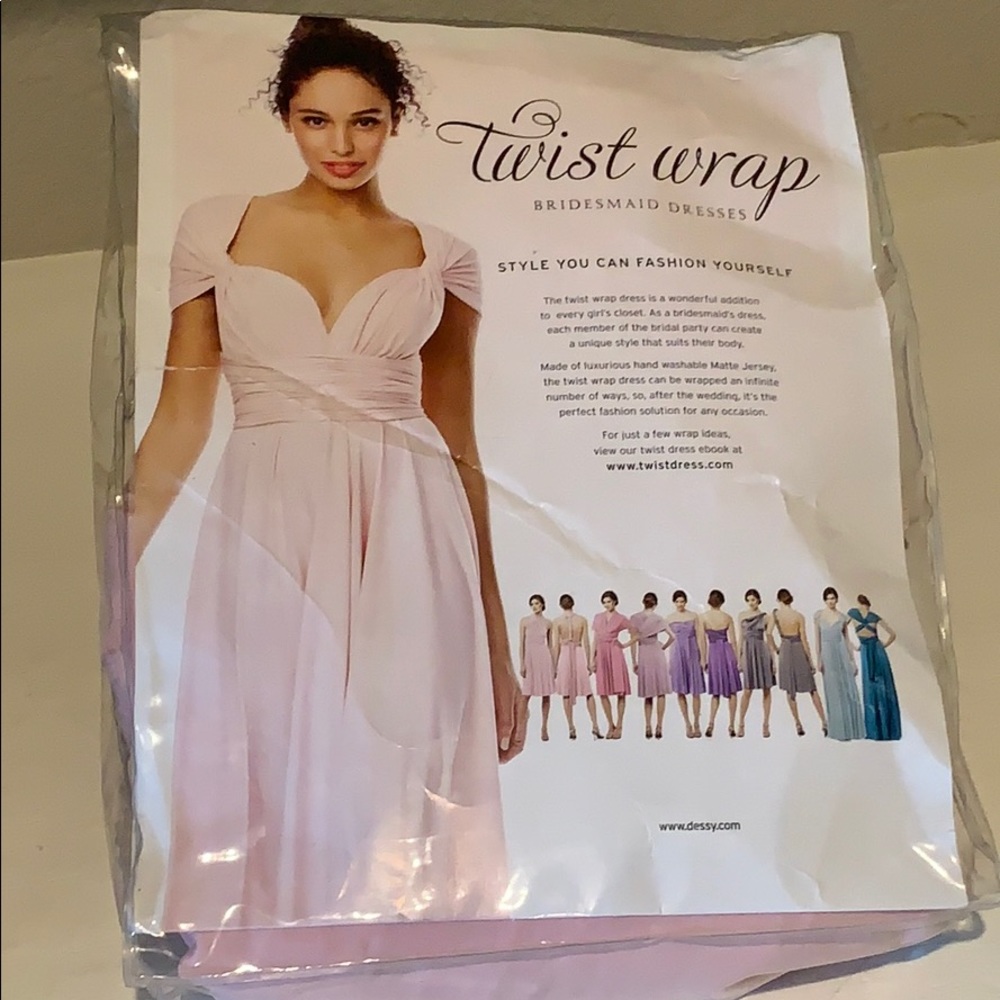 Dessy Twist Wrap Bridesmaid dress